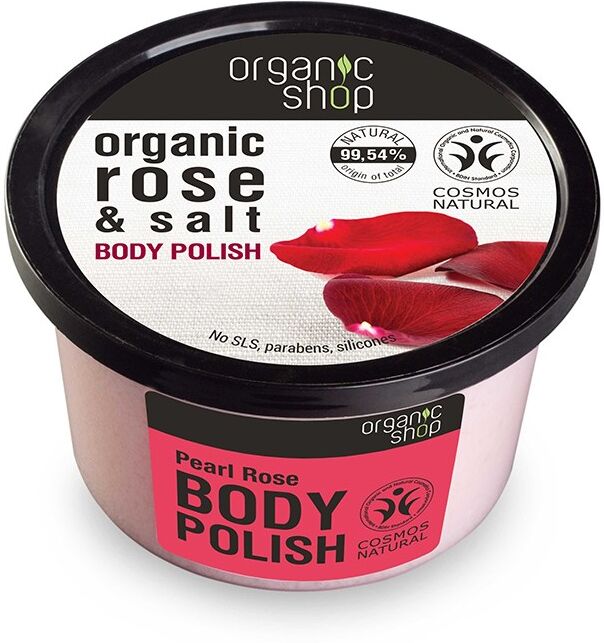 Organic Shop Organic Pearl Rose & Salt Body Polish 250 ml Bodyscrub