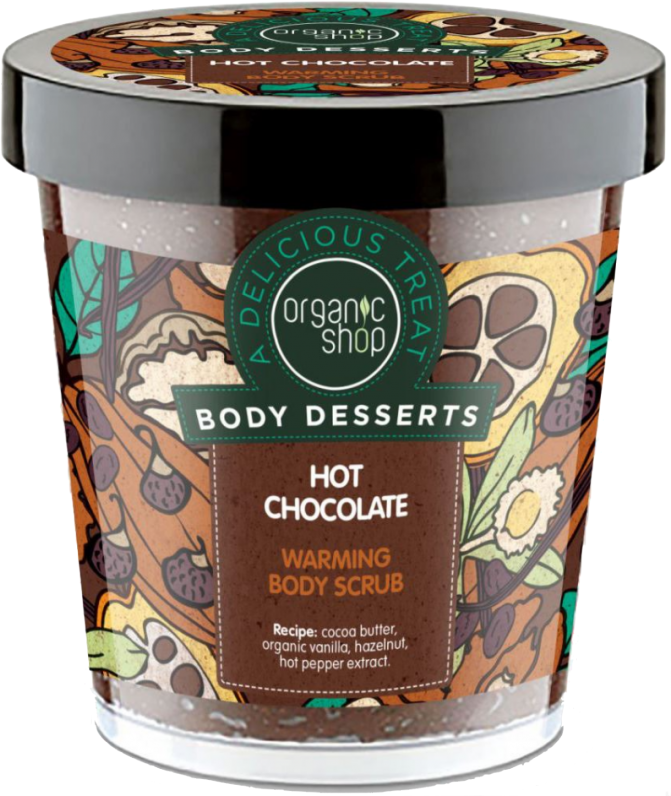 Organic Shop Hot Chocolate Warming Body Scrub 450 ml Bodyscrub