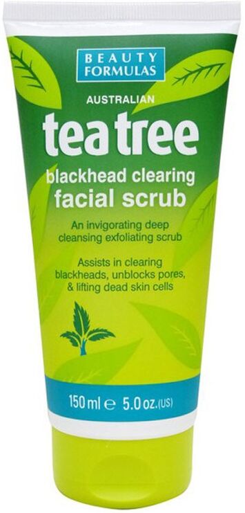 Beauty Formulas Tea Tree Blackhead Facial Scrub 150 ml Ansiktsskrubbe