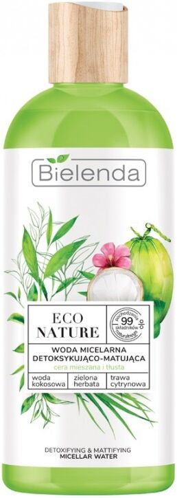 Bielenda Eco Nature Micellar Water Coconut Water & Green Tea & Lemon Grass 500 ml Sminkefjerner