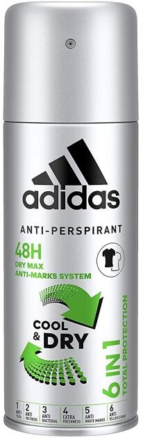 Adidas Cool & Dry 6In1 Deospray 150 ml Deodorant