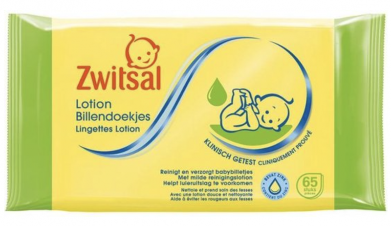 Zwitsal Baby Lotion Wipes 65 stk Våtservietter