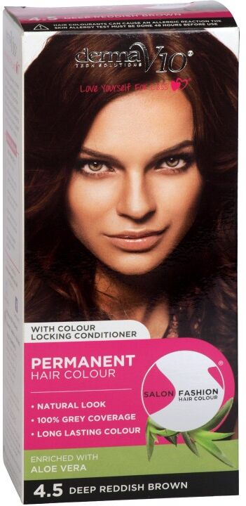 DermaV10 Salon Fashion Hair Colour Deep Reddish Brown 1 stk Hårfarge