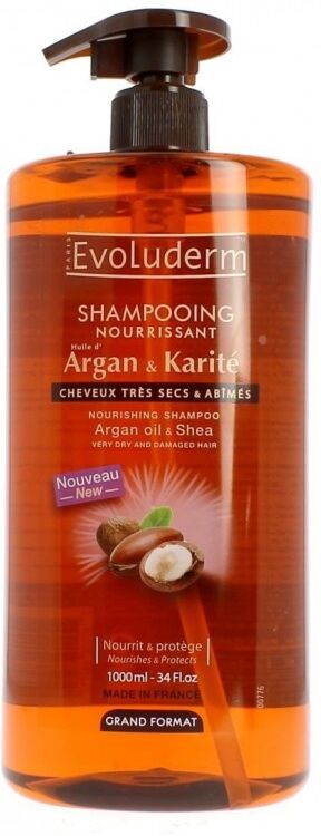 Evoluderm Argan Oil & Shea Shampoo 1000 ml Sjampo