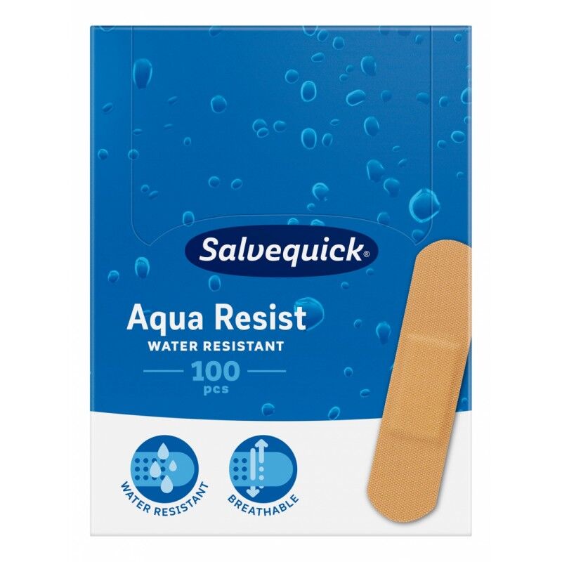 Salvequick Aqua Resist Medium 100 stk Plaster