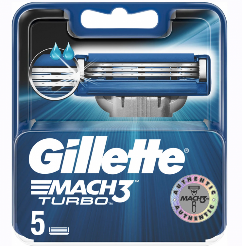 Gillette Mach3 Turbo Barberblad 5 stk Barberblader