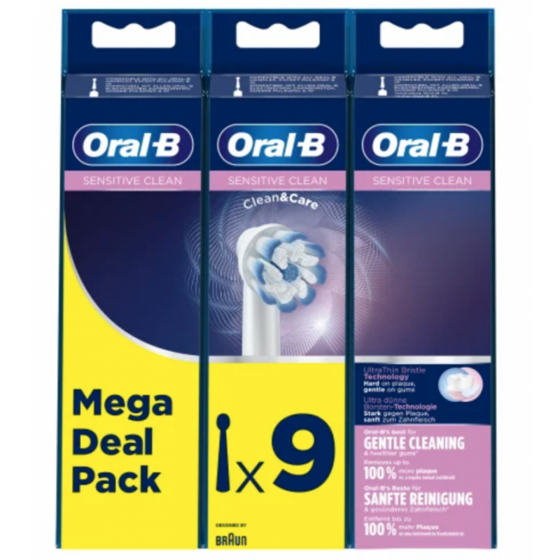 Oral-B Sensitive Clean & Care Toothbrush Heads 9 stk Tannkost