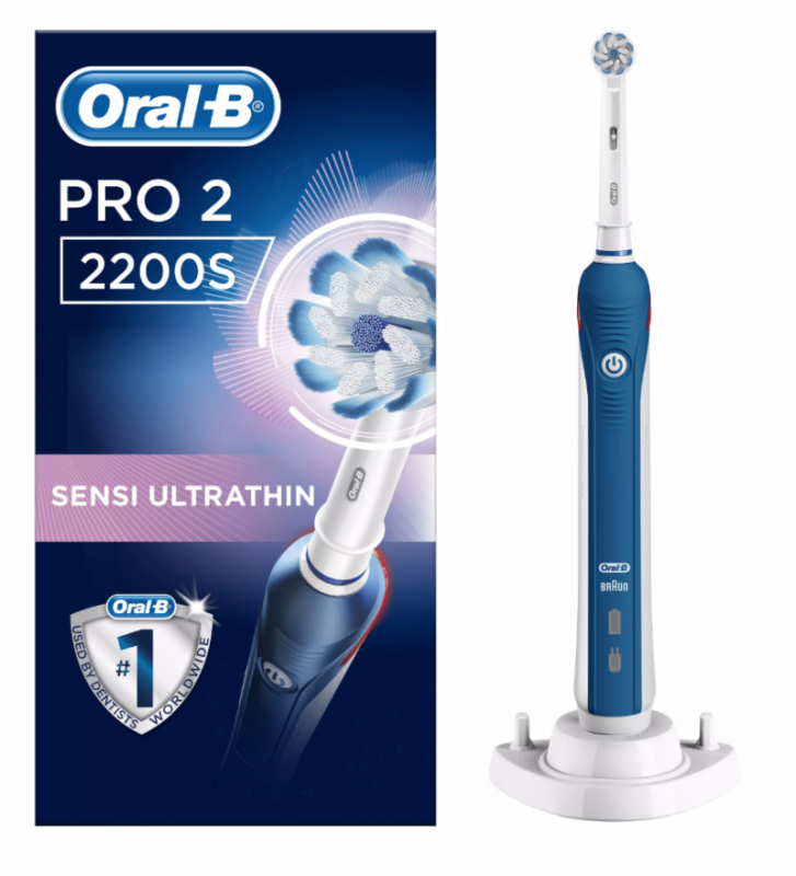 Oral-B Pro 2 2200S Blue Sensi Ultrathin 1 stk Elektrisk Tannbørste