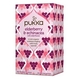 Helsekost Pukka hyllebær & solhatt te 20 poser økologisk
