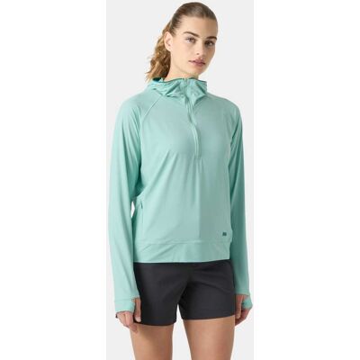 Helly Hansen Shine Solen Half-zip Sun Hettegenser Dame Grønn S GrønnS Helly Hansen Shine Solen Half-zip Sun Hettegenser Dame Grønn S GrønnS