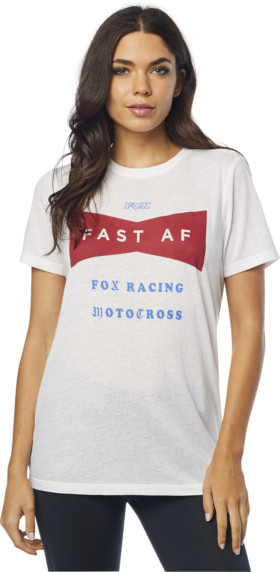 FOX T-Skjorte FOX Fast Af SS BF Crew Dame Hvit