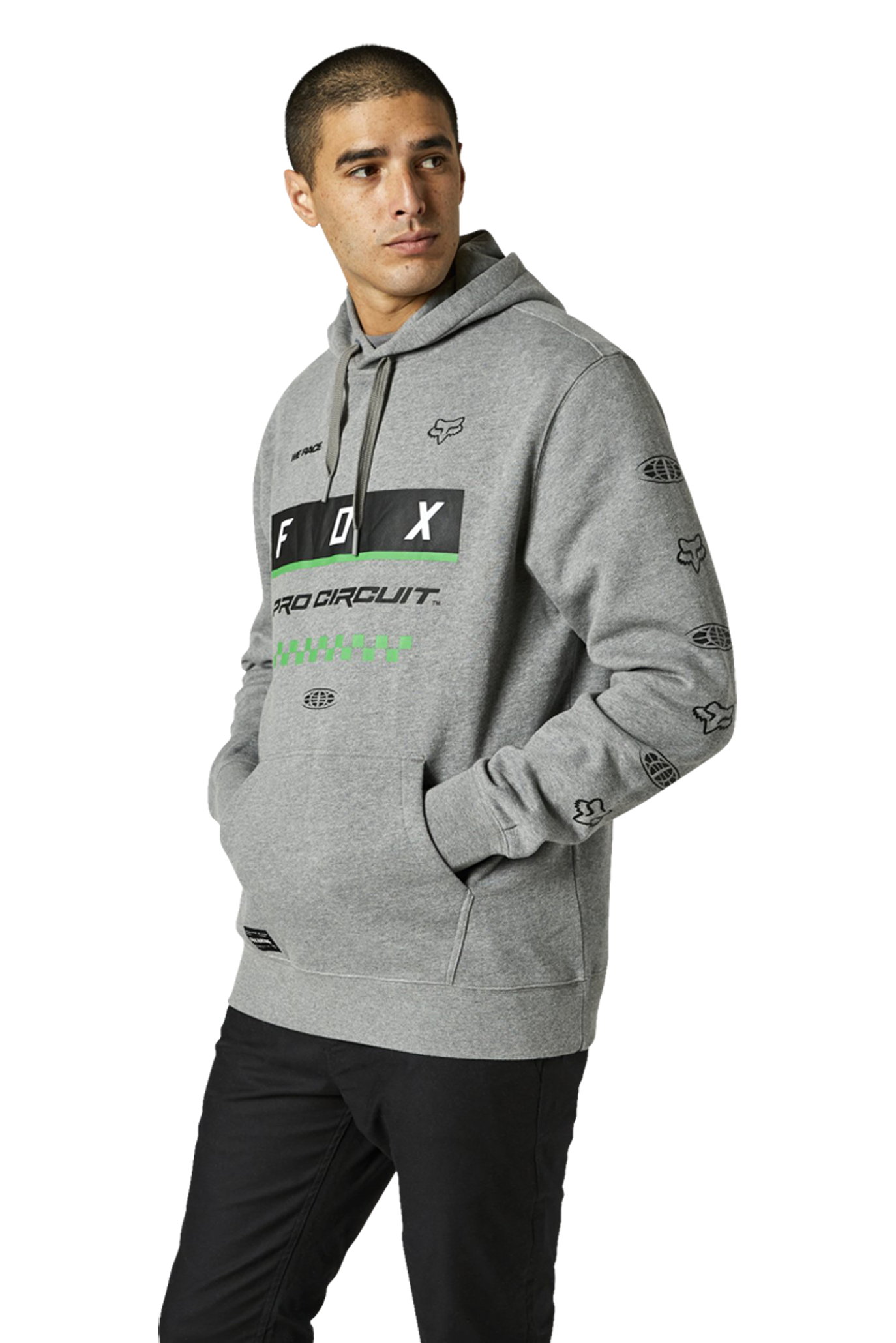 FOX Hoodie FOX Racing Pro Circuit Pullover Grå