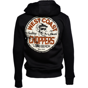 West Coast Choppers Hoodie  Cheating Death Zip Svart