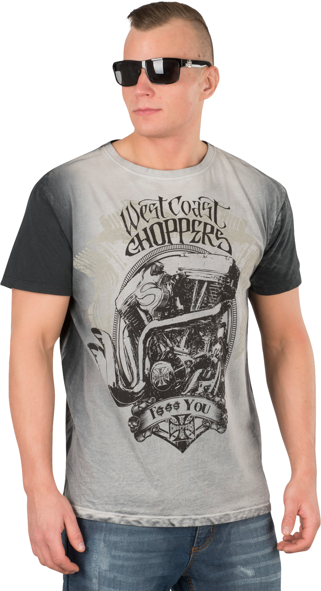 West Coast Choppers T-Skjorte West Coast Choppers F.. You Vintage Grå