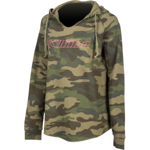 KLIM Coast Hoodie Dame Forest Camo-Knockout Rosa