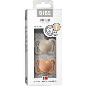 Bibs Couture Smokk 2-Pk Silicone, Vanilla/peach