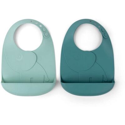 Done by Deer Silikonsmekke Peekaboo 2-Pack Elphee, Blue Done by Deer Silikonsmekke Peekaboo 2-Pack Elphee, Blue