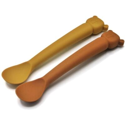 The Cotton Cloud Skje-2 Pk Lili, Cinnamon/mustard The Cotton Cloud Skje-2 Pk Lili, Cinnamon/mustard