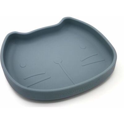 The Cotton Cloud Silicone Suction Tallerken Katt, Pippa Blue The Cotton Cloud Silicone Suction Tallerken Katt, Pippa Blue