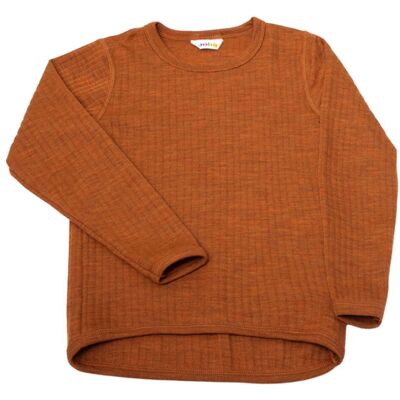 Joha Colorful Ull Trøye T-Skjorte I Merino Ull, Orange (130) Joha Colorful Ull Trøye T-Skjorte I Merino Ull, Orange (130)