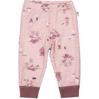 Joha Goose & Propeller Leggings I Ull/bambus, Lyserød (80) Joha Goose & Propeller Leggings I Ull/bambus, Lyserød (80)