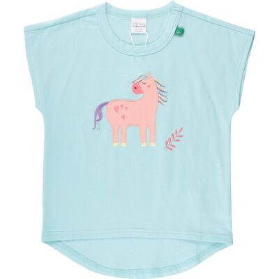 Fred's World By Green Cotton Fred`S World Hest T-Shirt, Aqua Blå (110) Fred's World By Green Cotton Fred`S World Hest T-Shirt, Aqua Blå (110)