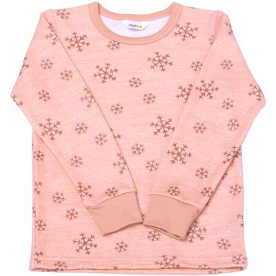 Joha Snowflake Genser I Ull/bambus, Peach (100) Joha Snowflake Genser I Ull/bambus, Peach (100)