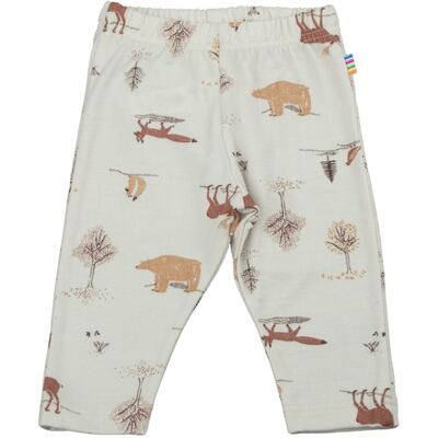 Joha Wood Animals Leggings I Ull, Lys Beige (70) Joha Wood Animals Leggings I Ull, Lys Beige (70)