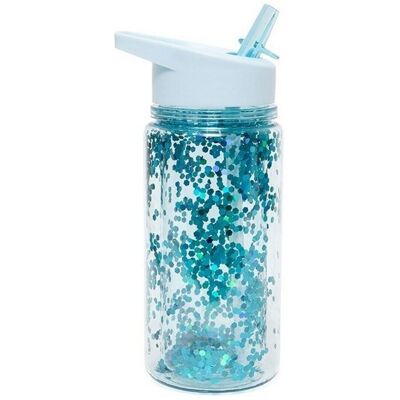 Petit Monkey Drikkeflaske Glitter, Blå Petit Monkey Drikkeflaske Glitter, Blå