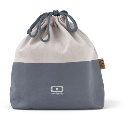 Monbento Pochette L Bento Bag, Blue Natural Monbento Pochette L Bento Bag, Blue Natural