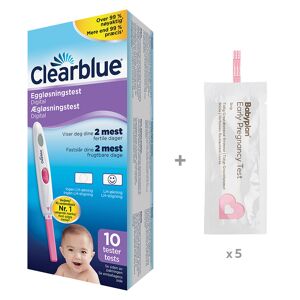 Mixpack Clearblue Eggløsningstest + Babyplan Test Tidlig