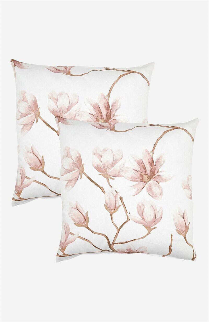 Fondaco Putetrekk Magnolia blomster 2-pack