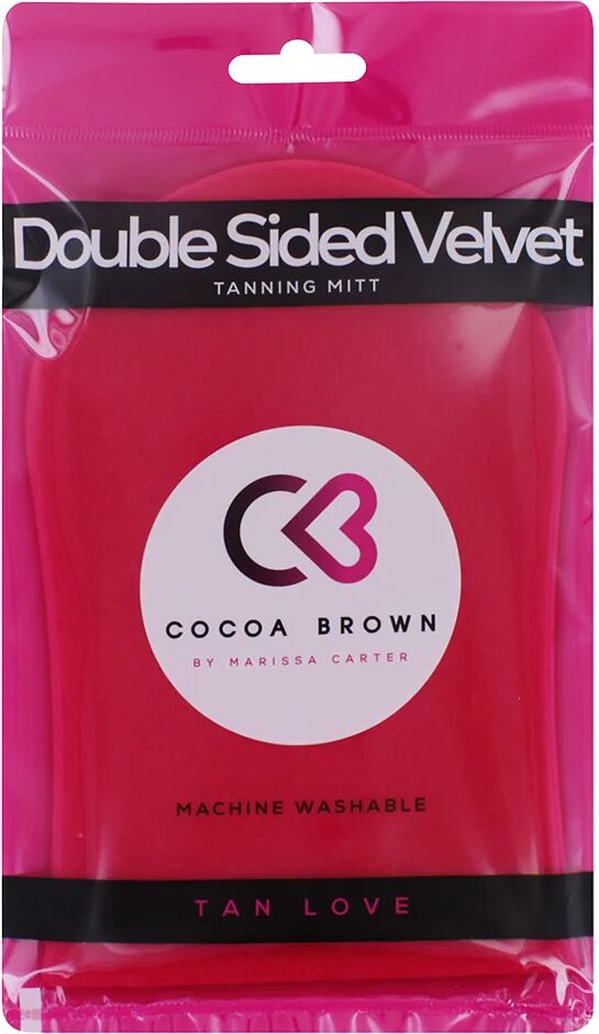 Cocoa Brown Deluxe Double-Sided Pink Velvet Tanning Mitt,  Cocoa Brown Selvbruning