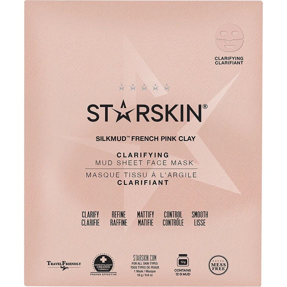 Starskin Silkmud Pink Clay, 16 g Starskin Ansiktsmaske