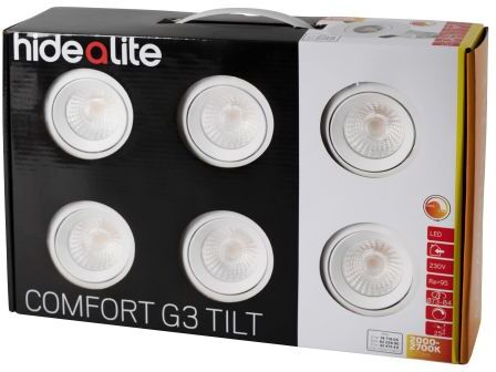 Hide-a-Lite Comfort G3 Tilt Downlight hvit, 6-pack 3000 K