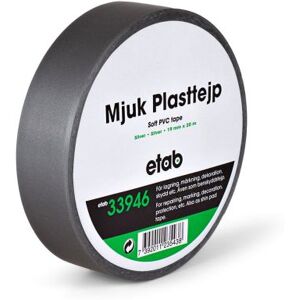 etab 33946 Plasttape myk, PVC, 20 m sølv, 50 mm