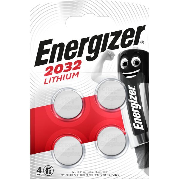 Energizer 2032 Knappecellebatteri litium, 3 V 4-pakning