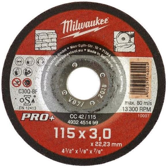 Milwaukee CC 42 PRO+ Kappeskive 115x3 mm