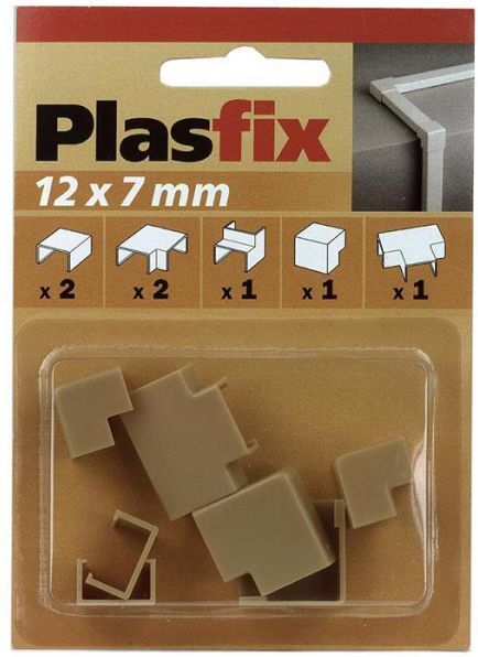 Plasfix 3410-3G Skjøte- og hjørnebiter til Plasfix, 12 x 7 mm Eikefarget