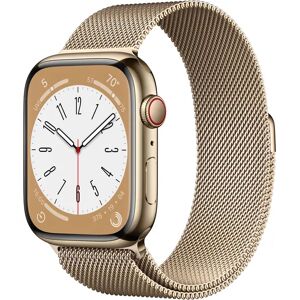 Apple Watch Series 8 Gps + Cellular, 45mm Gold Stainless Steel Case With Gold Milanese Loop