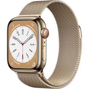 Apple Watch Series 8 Gps + Cellular, 41mm Gold Stainless Steel Case With Gold Milanese Loop