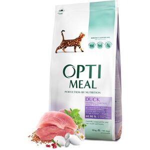 OPTIMEAL Cat Adult & Senior Hairball Control Duck Tørrfôr til katt 10 kg