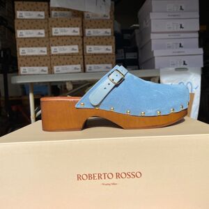 Roberto Rosso - Clogs Suede Leather Lt Blue 41 Blå female Roberto Rosso - Clogs Suede Leather Lt Blue 41 Blå female