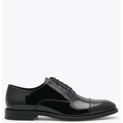 Roberto Rosso Gregers - Bergamo Ii Patent Black Sort storrelse 44 male Roberto Rosso Gregers - Bergamo Ii Patent Black Sort storrelse 44 male
