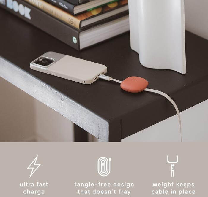 Atom Studios Usb-C-Til-Lightning Ladekabel, Stone Bromine