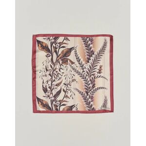 Etro Printed Silk Pocket Square Beige/Burgundy