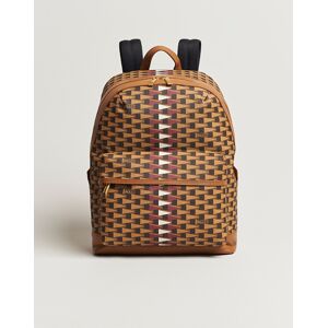 Bally Pennant Monogram Leather Backpack Brown