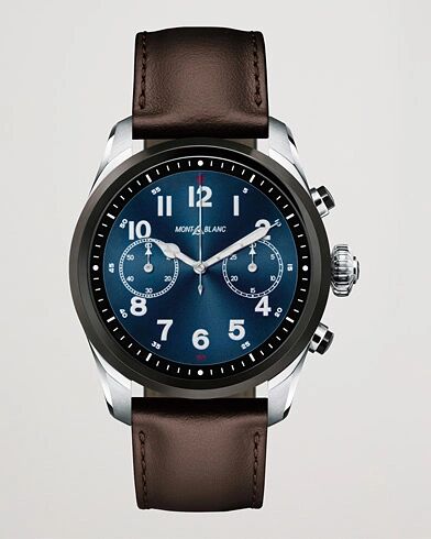 Montblanc Summit2 42mm Smartwatch Steel Bicolor / Brown Calf