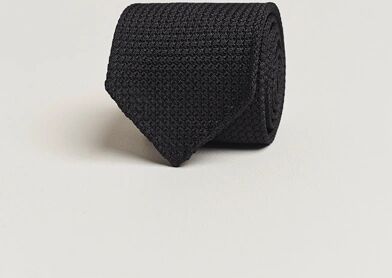 Drake's Silk Grenadine Handrolled 8 cm Tie Black