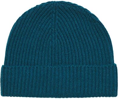 Johnstons of Elgin Cashmere Ribbed Hat Emerald